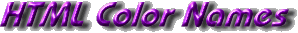 HTML Color Names